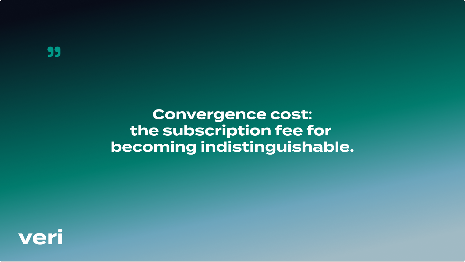 The convergence cost